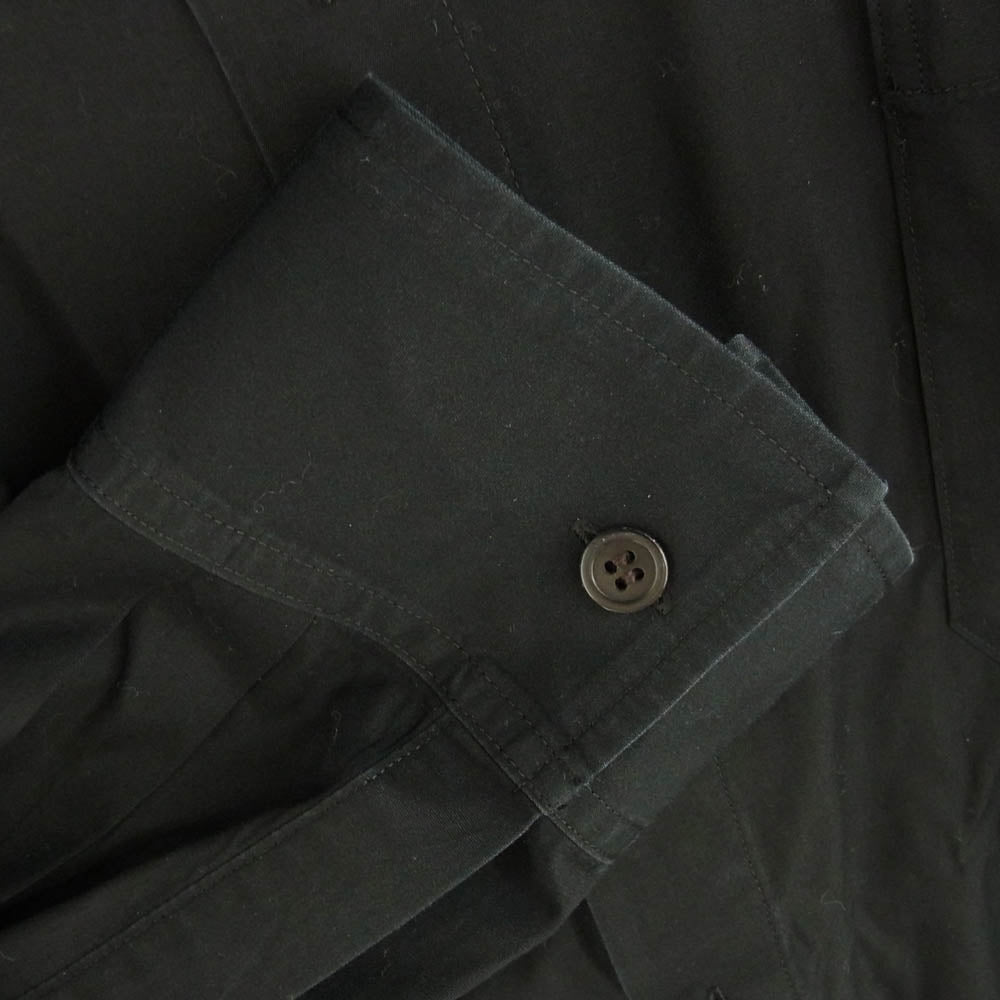 Yohji Yamamoto ヨウジヤマモト UV-B56-080 S'YTE サイト 100/2 Broad Regular Collar Shirt レギュラーカラー 長袖 シャツ ブラック ブラック系 4【中古】