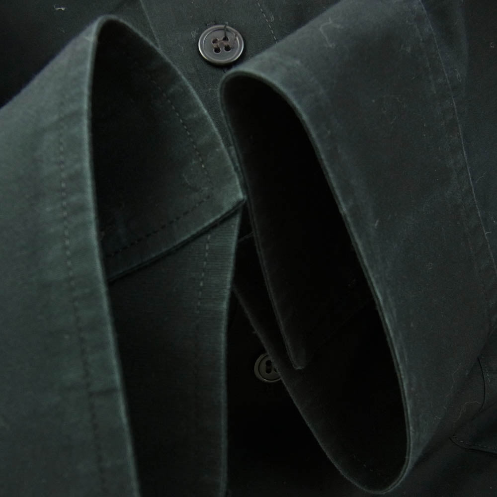 Yohji Yamamoto ヨウジヤマモト UV-B56-080 S'YTE サイト 100/2 Broad Regular Collar Shirt レギュラーカラー 長袖 シャツ ブラック ブラック系 4【中古】