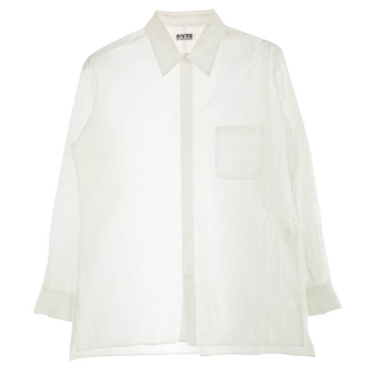 Yohji Yamamoto ヨウジヤマモト UV-B56-080 S'YTE サイト 100/2 Broad Regular Collar Shirt レギュラーカラー 長袖 シャツ ホワイト ホワイト系 4【中古】