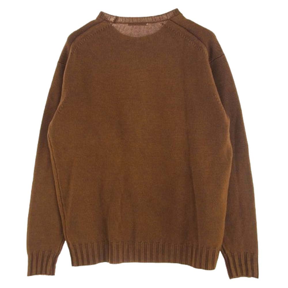 AURALEE オーラリー 23AW A23AP01SW WASHED FRENCH MERINO KNIT P/O フレンチメリノウール ウォッシュ加工 フレンチメリノ プルオーバー ニット ブラウン系 5【中古】