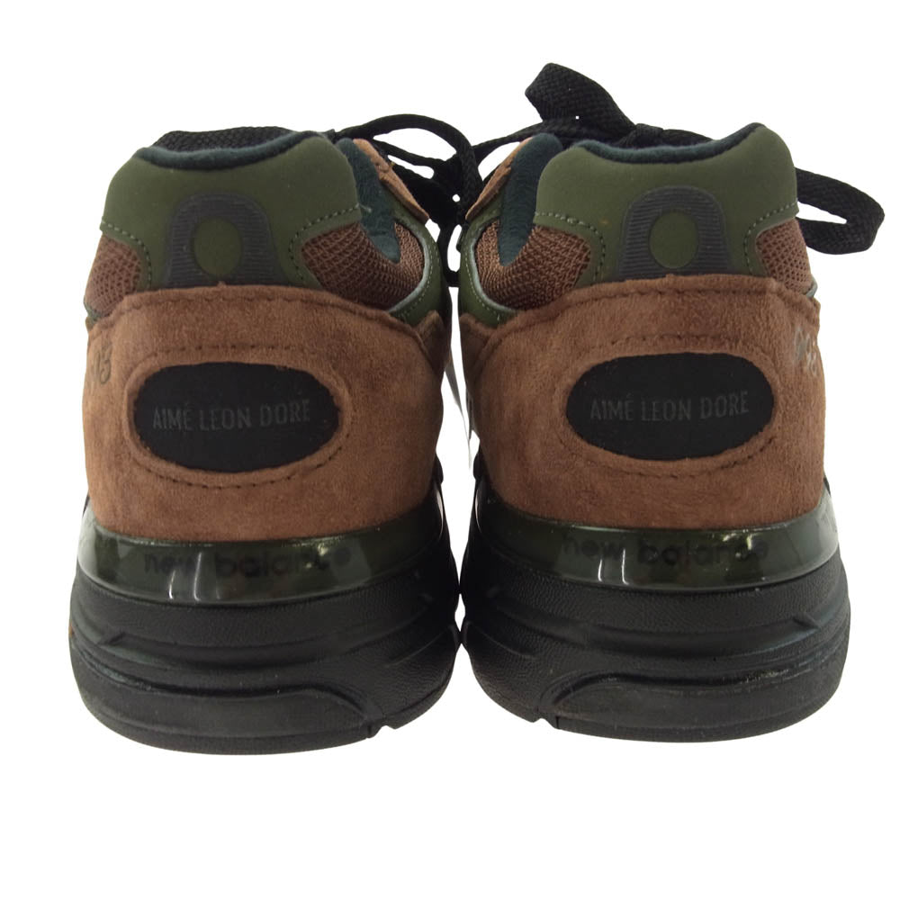 NEW BALANCE ニューバランス MR993ALD フェイクバスター鑑定済 × Aim? Leon dore エメレオンドレ USA製 993 スニーカー ブラウン系 28cm【極上美品】【中古】