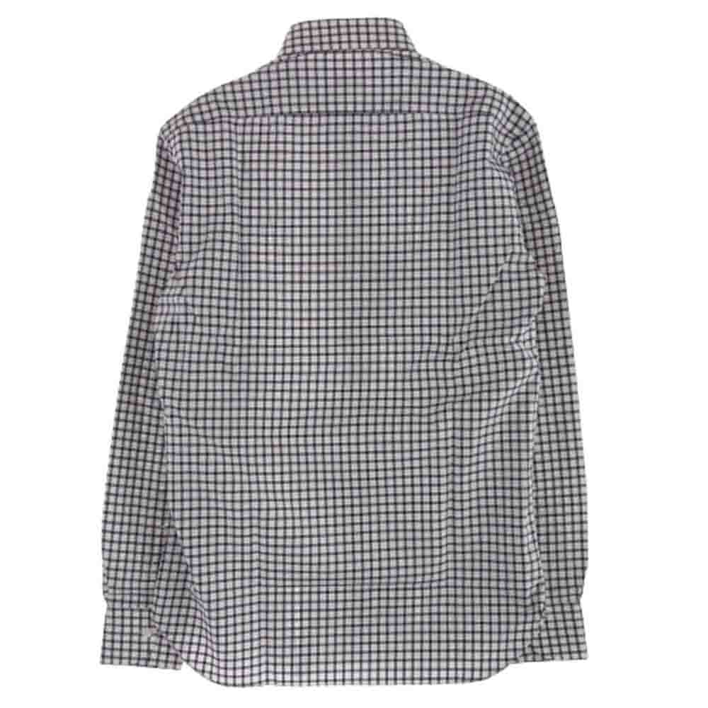 マリアサンタンジェロ ROYAL TWILL イタリア製 コットン チェック 長袖 シャツ パープル系【新古品】【未使用】【中古】