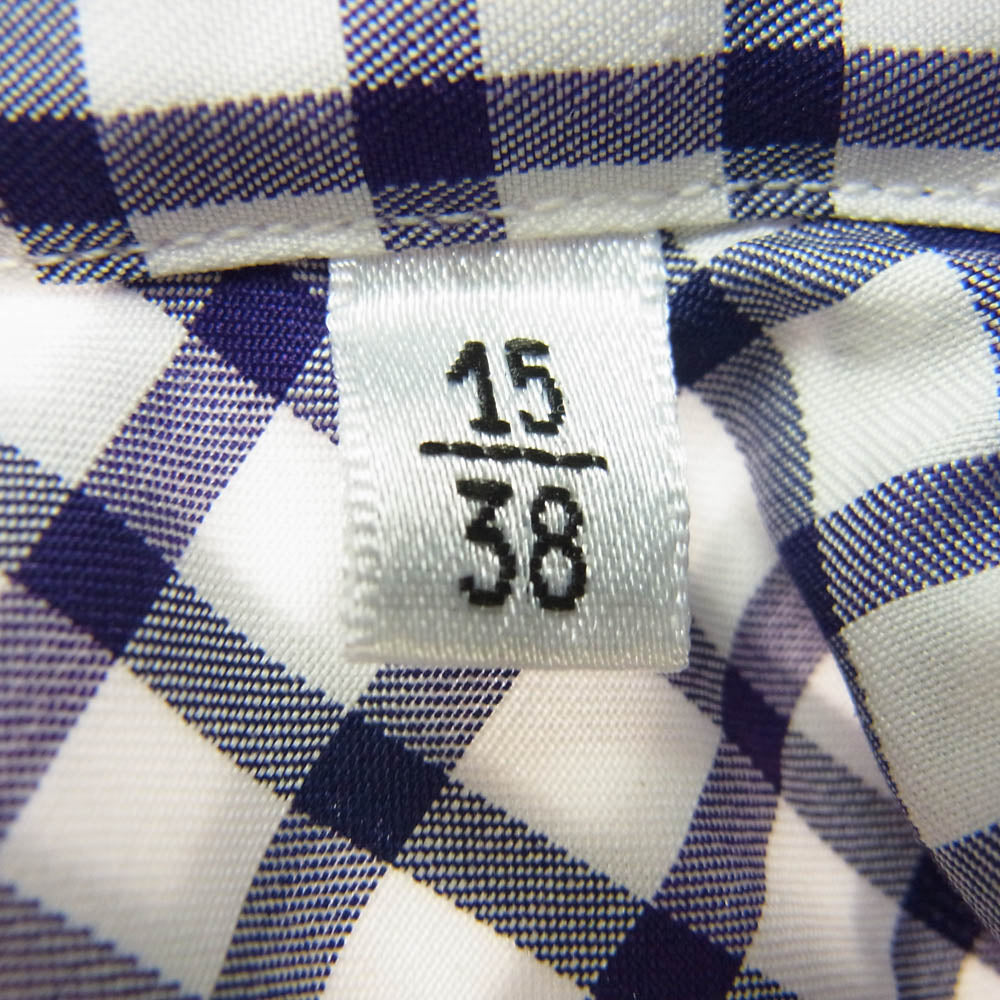 マリアサンタンジェロ ROYAL TWILL イタリア製 コットン チェック 長袖 シャツ パープル系【新古品】【未使用】【中古】