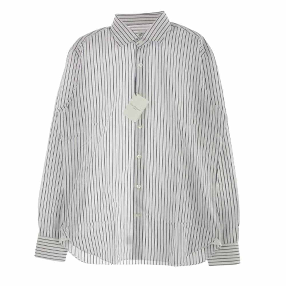 マリアサンタンジェロ 18-PR00-68 イタリア製 ストライプ 長袖 シャツ ブルー系 ホワイト系【新古品】【未使用】【中古】