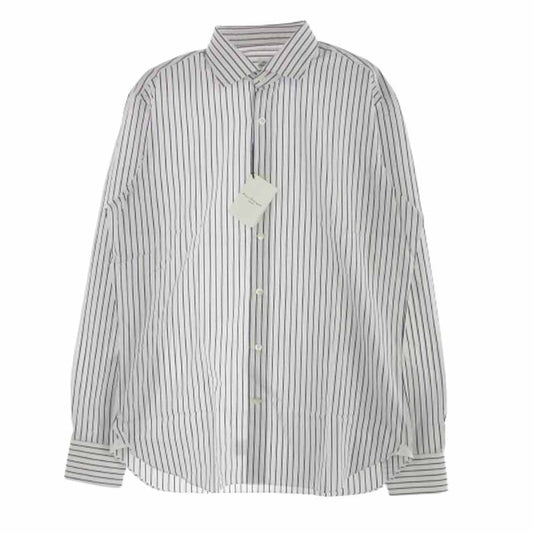 マリアサンタンジェロ 18-PR00-68 イタリア製 ストライプ 長袖 シャツ ブルー系 ホワイト系【新古品】【未使用】【中古】