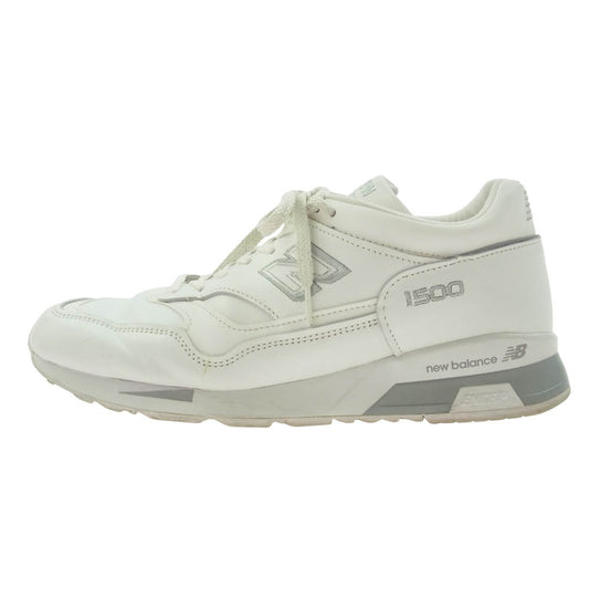 NEW BALANCE ニューバランス M1500WHI 英国製 1500 レザー スニーカー ホワイト ホワイト系 USA9D【中古】