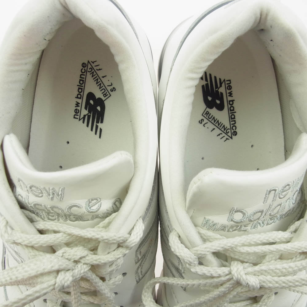NEW BALANCE ニューバランス M1500WHI 英国製 1500 レザー スニーカー ホワイト ホワイト系 USA9D【中古】