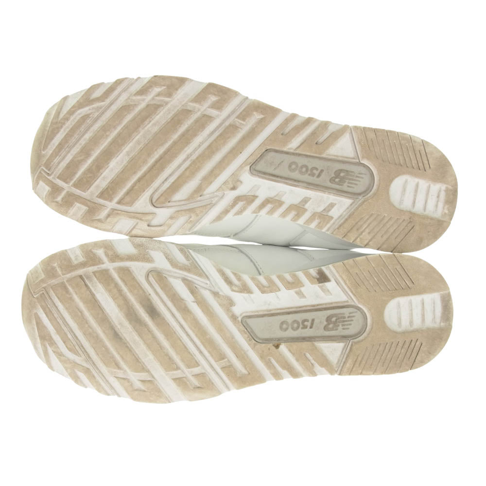 NEW BALANCE ニューバランス M1500WHI 英国製 1500 レザー スニーカー ホワイト ホワイト系 USA9D【中古】