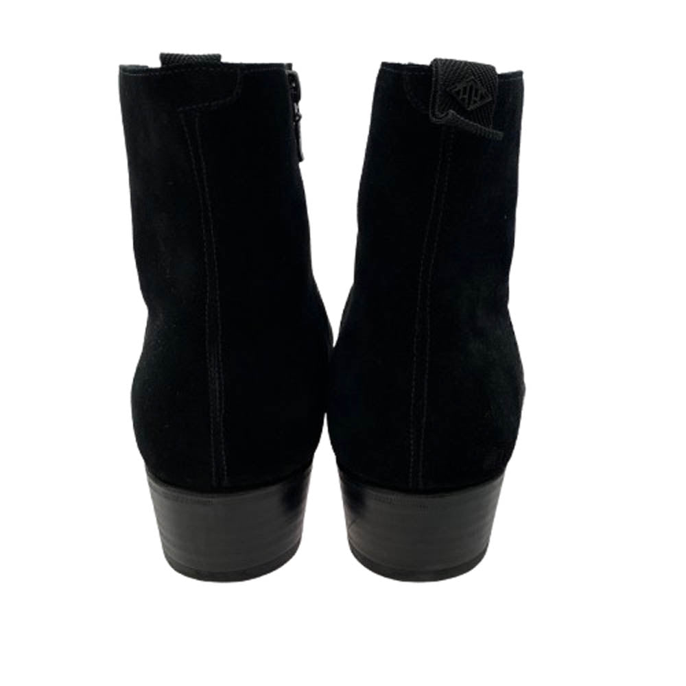 ダブルエイチ WHA-6900S サイドジップ スエード ブーツ ブラック系 9.5【中古】