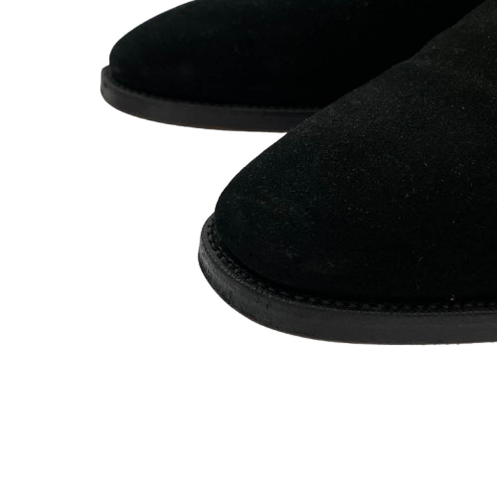 ダブルエイチ WHA-6900S サイドジップ スエード ブーツ ブラック系 9.5【中古】