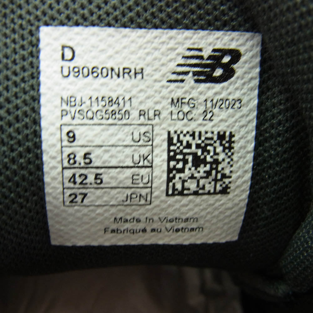 NEW BALANCE ニューバランス U9060NRH 9060 Blue Agate 9060 ブルーアゲート スニーカー ブルー系 27cm【中古】