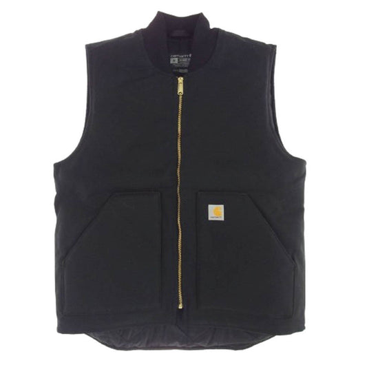 Carhartt カーハート 0V0001-M DUCK VEST 内キルティング 中綿 ダック ベスト ブラック系 M【美品】【中古】