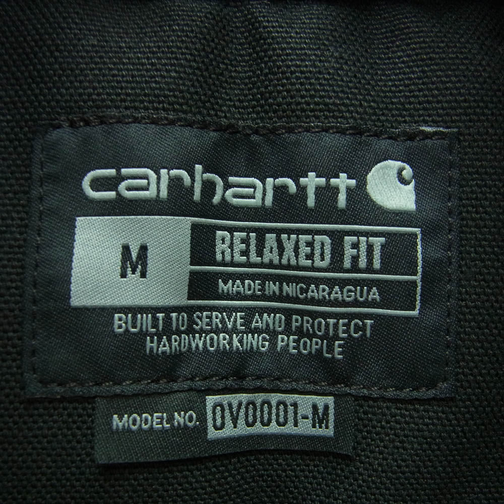 Carhartt カーハート 0V0001-M DUCK VEST 内キルティング 中綿 ダック ベスト ブラック系 M【美品】【中古】