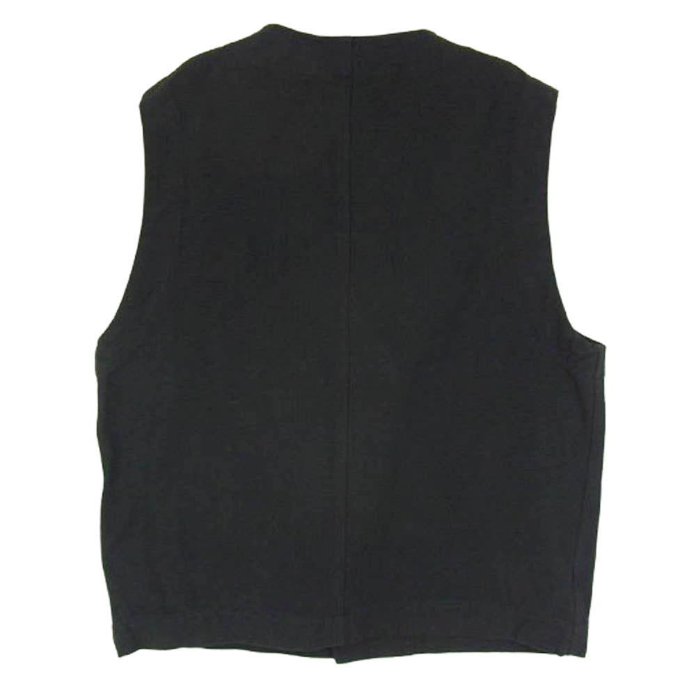MARGARET HOWELL マーガレットハウエル 579-4225002 DENSE COTTON CANVAS コットン キャンバス ベスト ブラック系 M【新古品】【未使用】【中古】