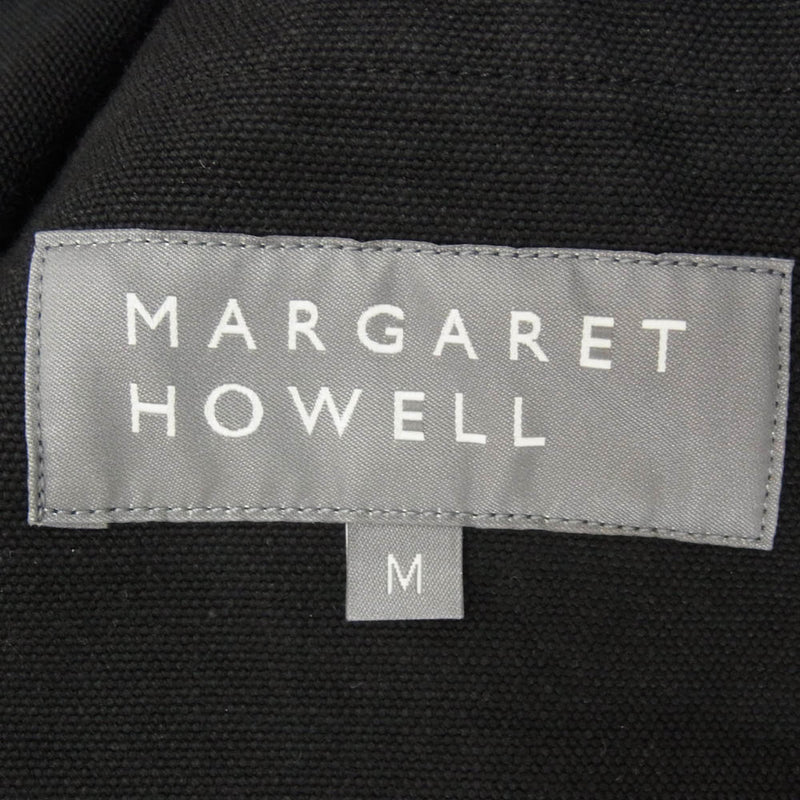MARGARET HOWELL コットンキャンバス 厚手ベスト ブラック M MARGARET HOWELL マーガレットハウエル 579-4225002 DENSE