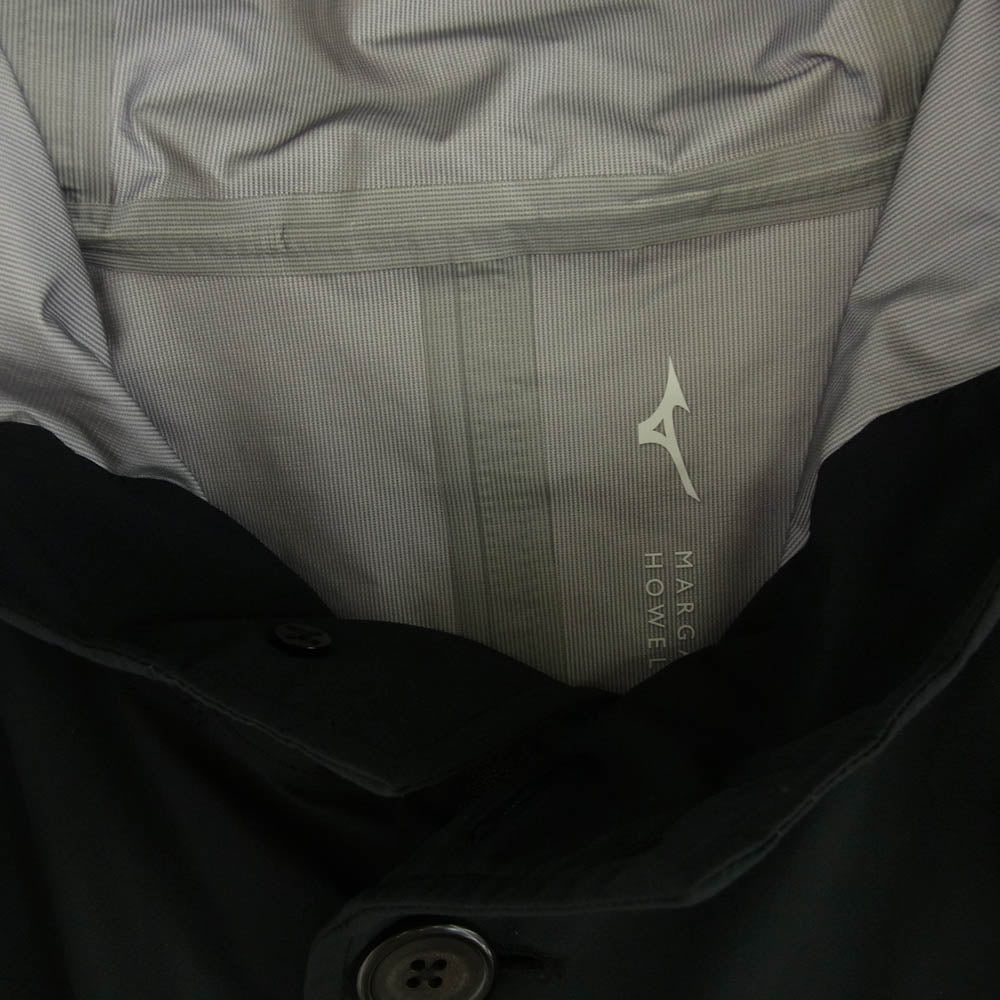 MARGARET HOWELL マーガレットハウエル 579-1210001 × MIZUNO ミズノ PERFORMANCE NYLON パフォーマンス ナイロン フーデッド ミリタリー コート ブラック系 S【中古】