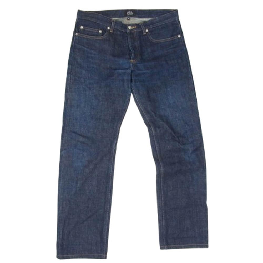 A.P.C. アーペーセー NEW STANDARD ボタンフライ ストレートデニムパンツ インディゴブルー系 32【中古】