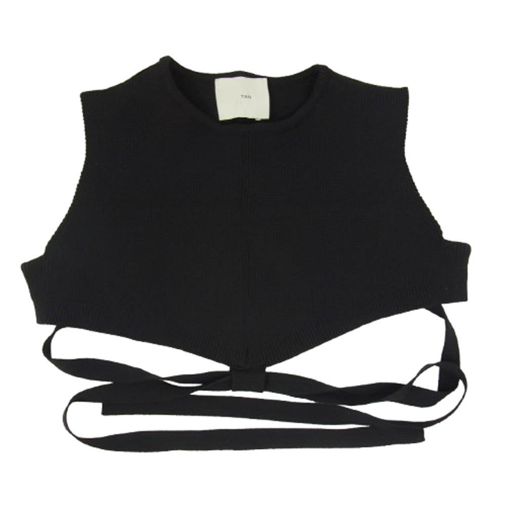 タン TN18 SS003 ニットベスト ブラック系 F【中古】