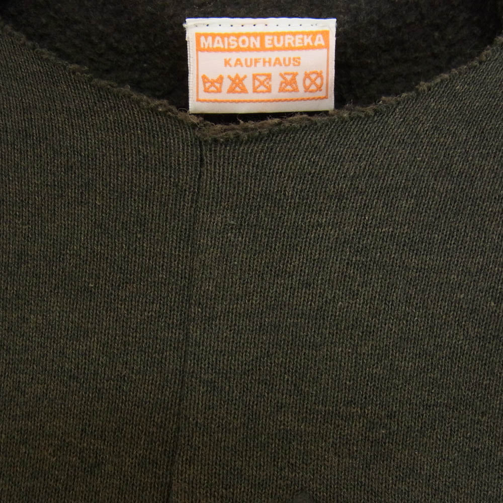 メゾンエウレカ 011JS 切りっぱなし加工 カットオフ スウェット トレーナー チャコール系 F【中古】