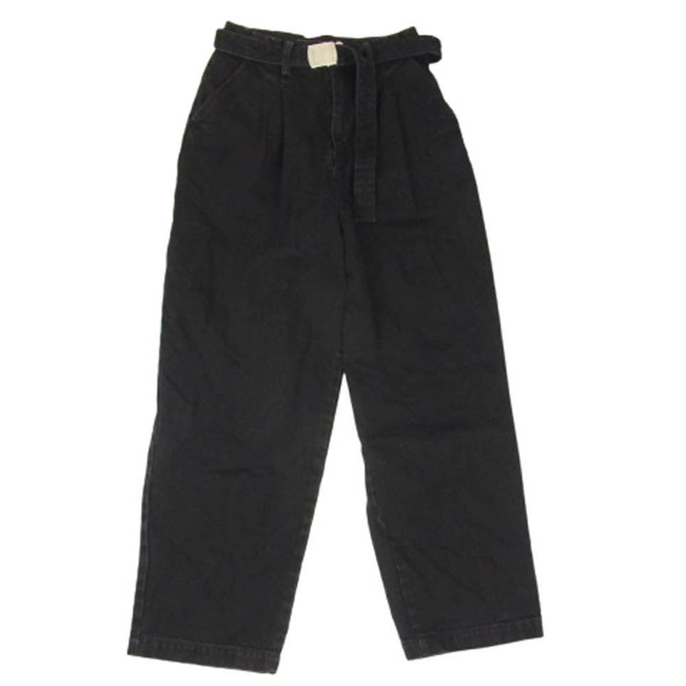 ジョンリンクス JL223-PT845 ベルテッド ワイド デニムパンツ ブラック系 34【中古】