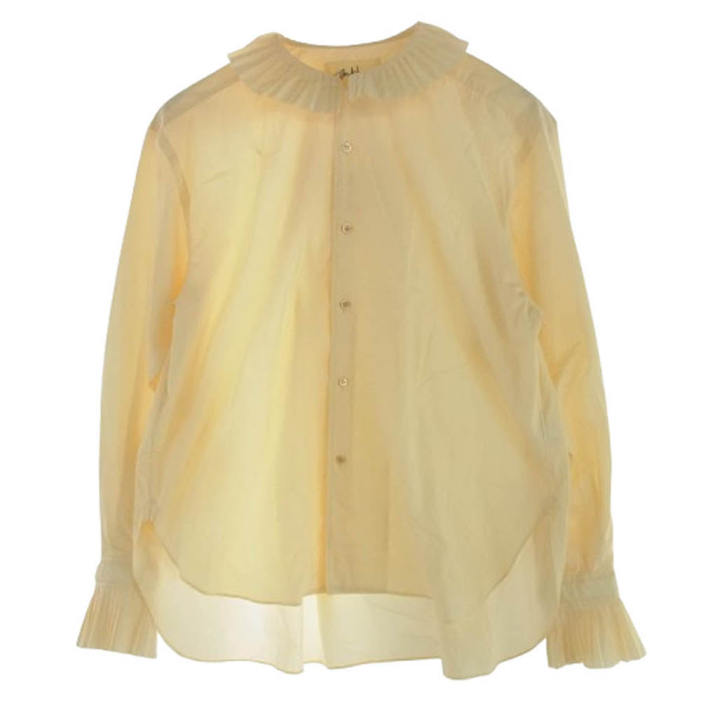 ジュンミカミ 23SS プリーツカラー シャツ ジャケット ベージュ系5【中古】