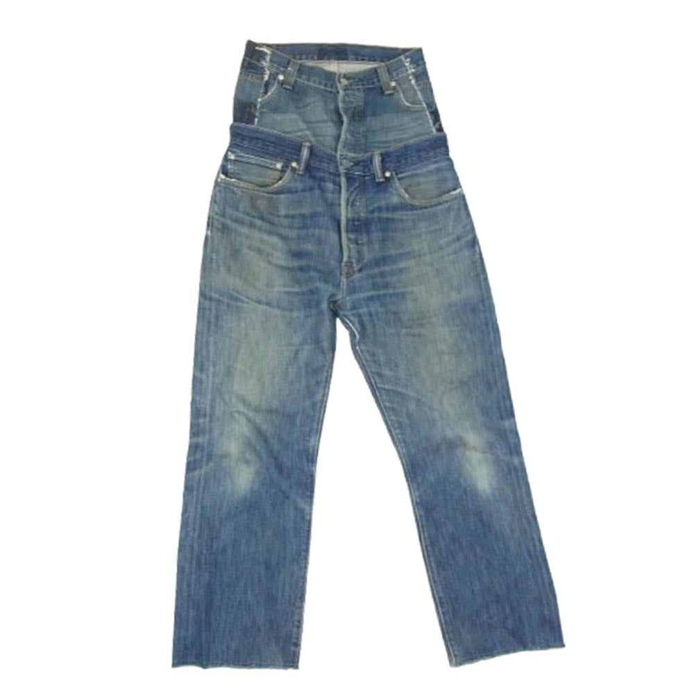 キイト 24AW W WAIST DENIM PT ダブルウエスト レイヤード デニムパンツ インディゴブルー系 36【中古】