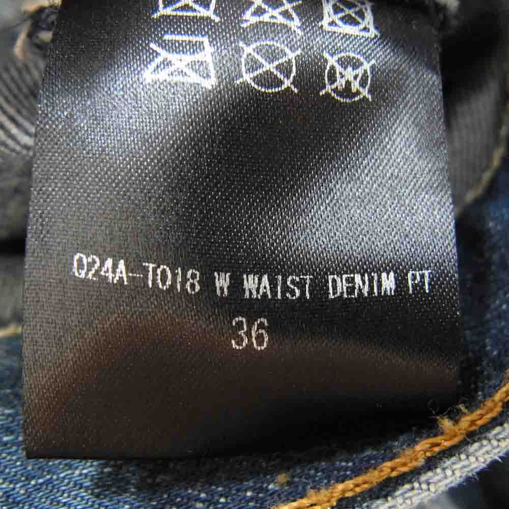 キイト 24AW W WAIST DENIM PT ダブルウエスト レイヤード デニムパンツ インディゴブルー系 36【中古】
