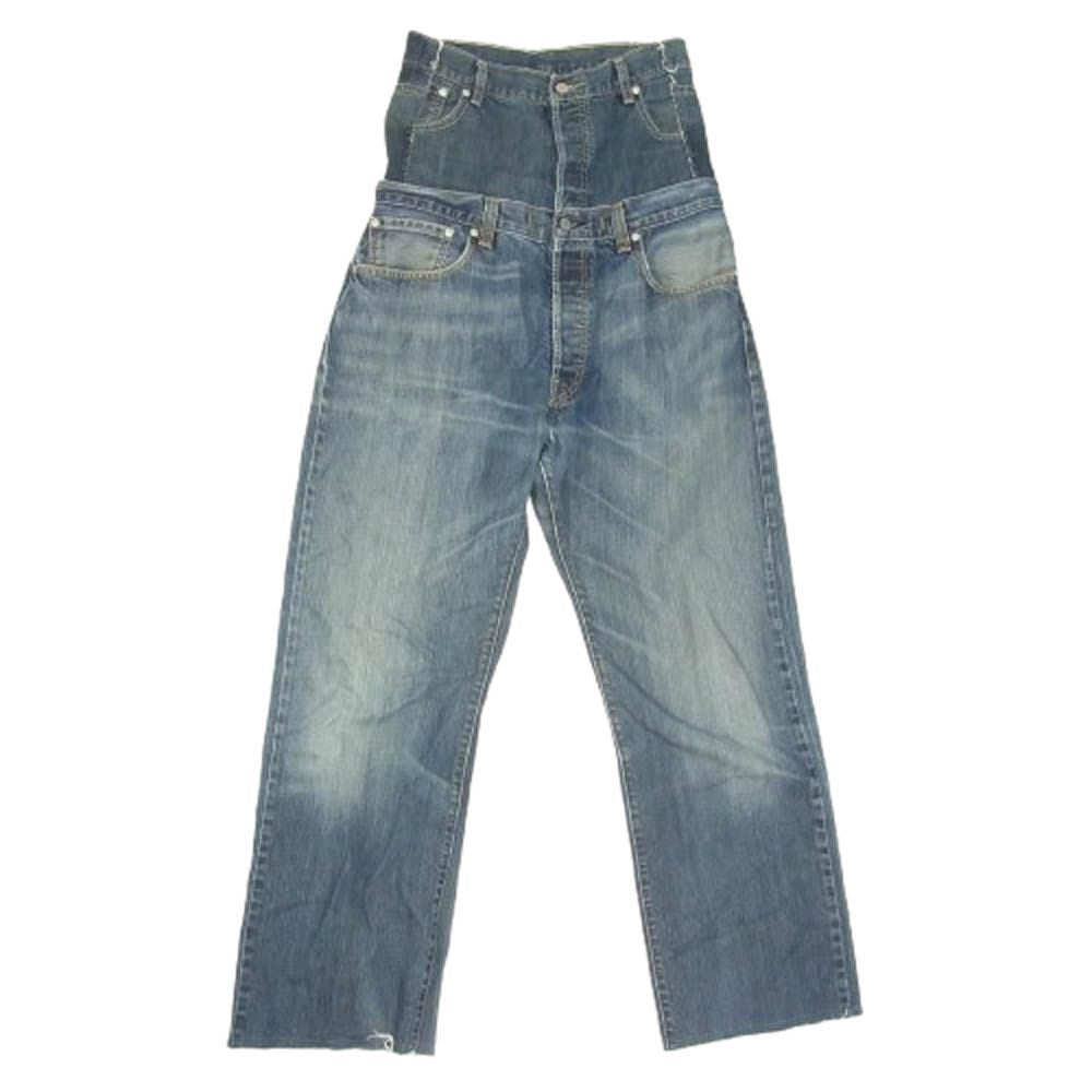 キイト 24AW W WAIST DENIM PT ダブルウエスト レイヤード デニムパンツ インディゴブルー系 38【中古】