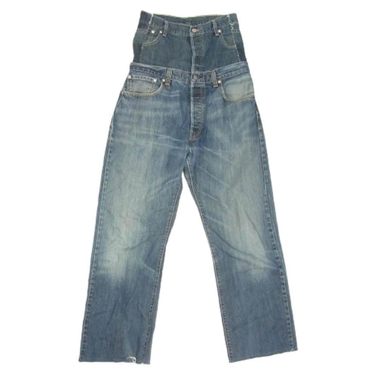キイト 24AW W WAIST DENIM PT ダブルウエスト レイヤード デニムパンツ インディゴブルー系 38【中古】