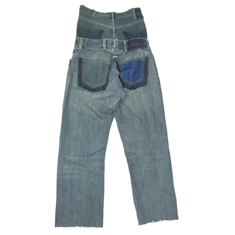 キイト 24AW W WAIST DENIM PT ダブルウエスト レイヤード デニムパンツ インディゴブルー系 38【中古】