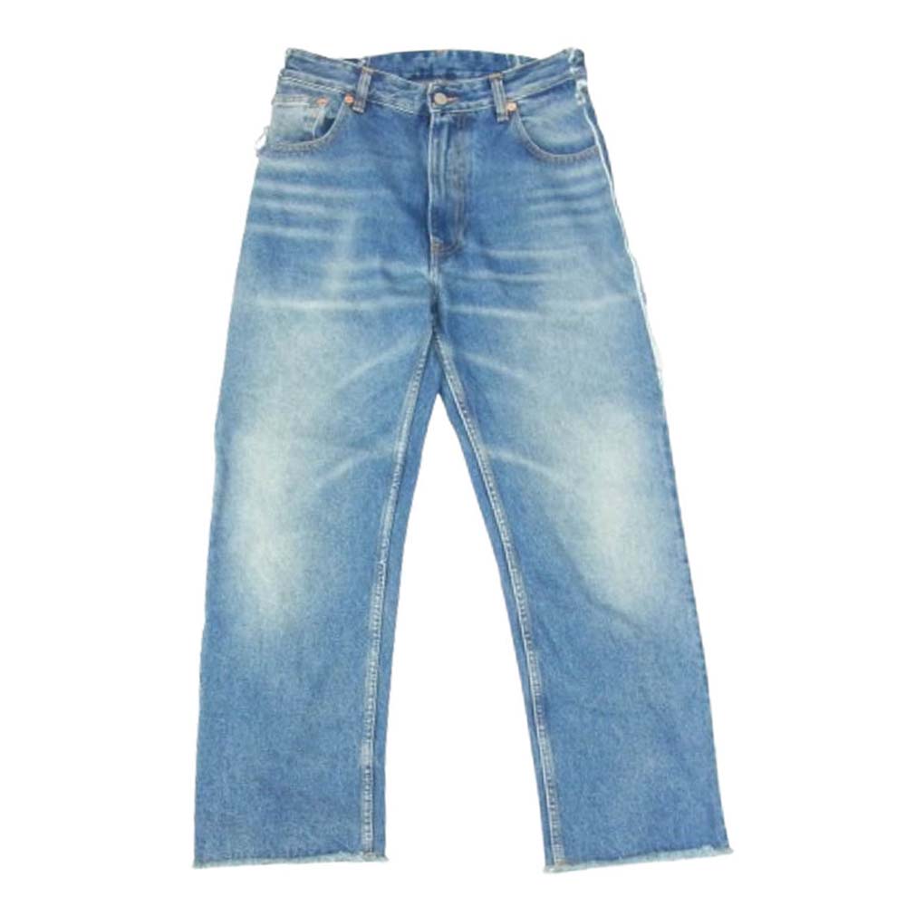 MAISON MARGIELA メゾンマルジェラ 21SS S52LA0137 MM6 エムエムシックス デニム クロップドジーンズ デニムパンツ インディゴブルー系 36【中古】