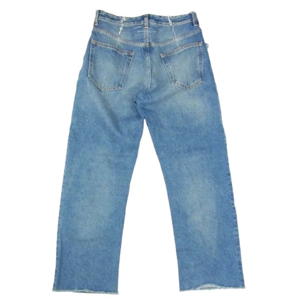 MAISON MARGIELA メゾンマルジェラ 21SS S52LA0137 MM6 エムエムシックス デニム クロップドジーンズ デニムパンツ インディゴブルー系 36【中古】