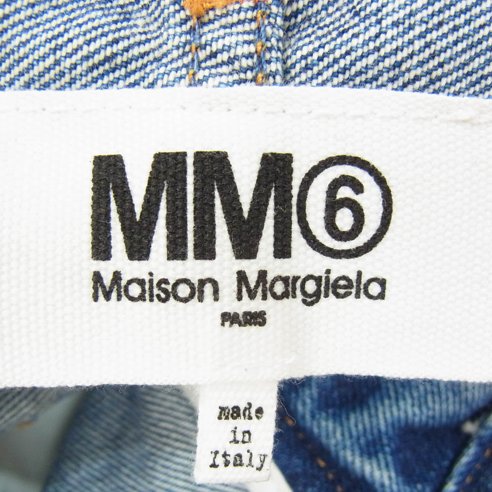 MAISON MARGIELA メゾンマルジェラ 21SS S52LA0137 MM6 エムエムシックス デニム クロップドジーンズ デニムパンツ インディゴブルー系 36【中古】