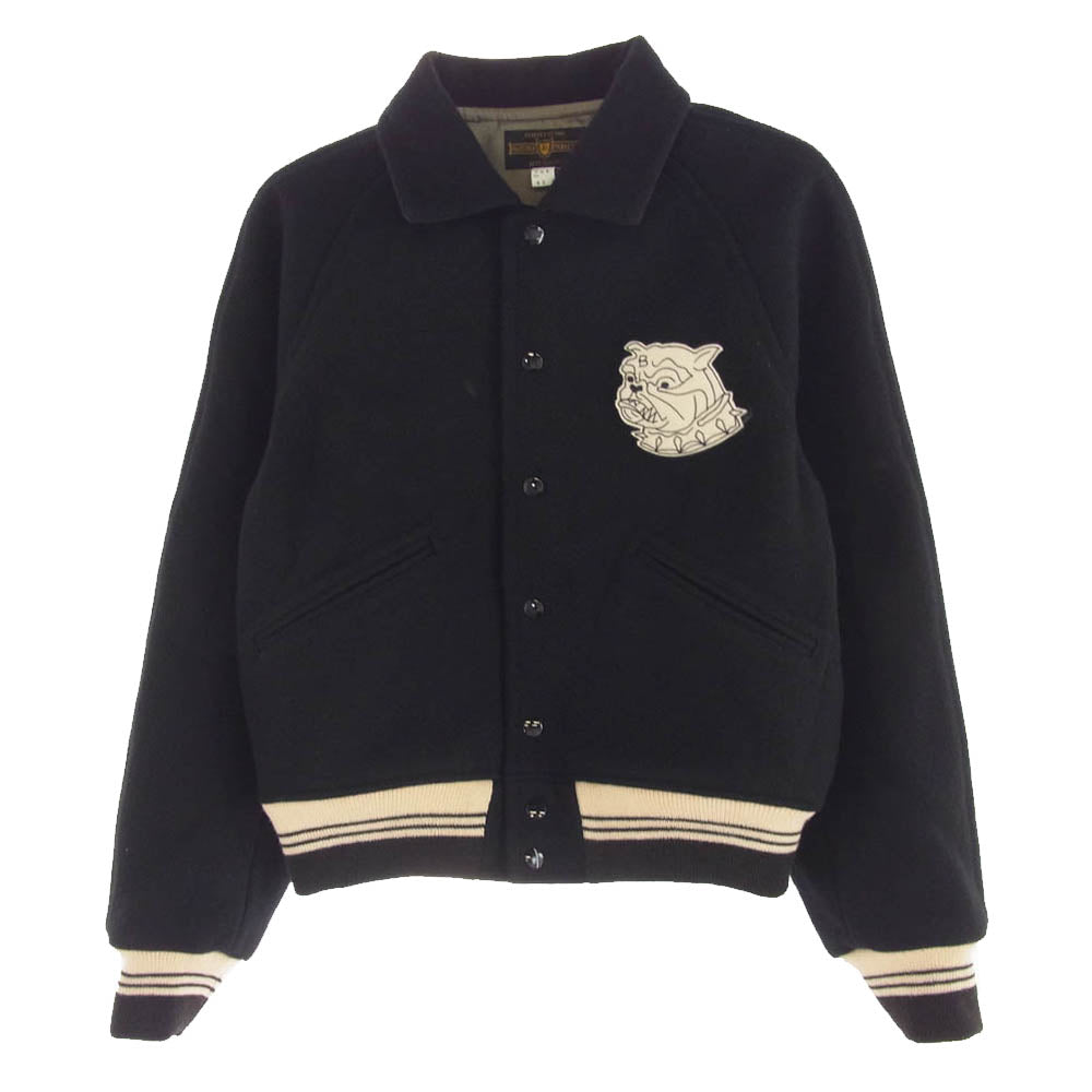 BUTCHER PRODUCTS ブッチャープロダクツ 24AW 754 CLUB JACKET ウール ブルドッグパッチ クラブジャケット スタジャン ブラック系 42【中古】