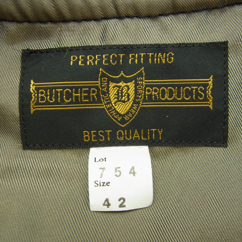 BUTCHER PRODUCTS ブッチャープロダクツ 24AW 754 CLUB JACKET ウール ブルドッグパッチ クラブジャケット スタジャン ブラック系 42【中古】