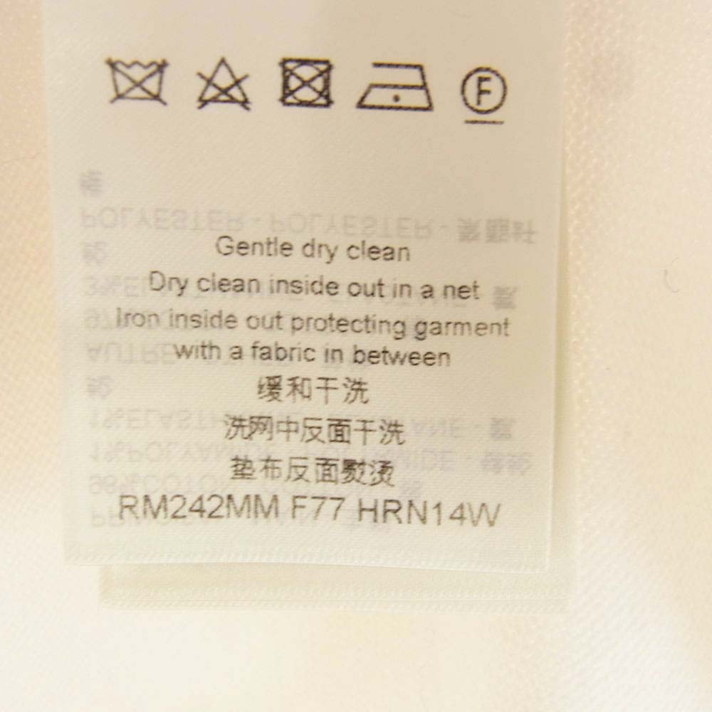 LOUIS VUITTON ルイ・ヴィトン 24AW RM242MM F77 HRN14W エンブロイダード コットンプレンド パールボタン 半袖ポロシャツ ホワイト系 L【中古】