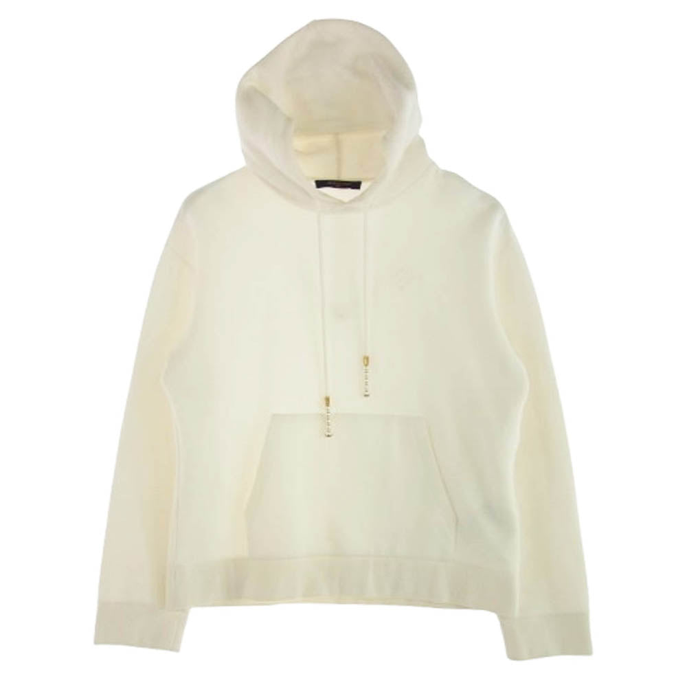 LOUIS VUITTON ルイ・ヴィトン 24SS RM241 CFJ HQY87W エンブロイダードジャージーフーディ パールコード プルオーバーパーカー ホワイト系 L【中古】