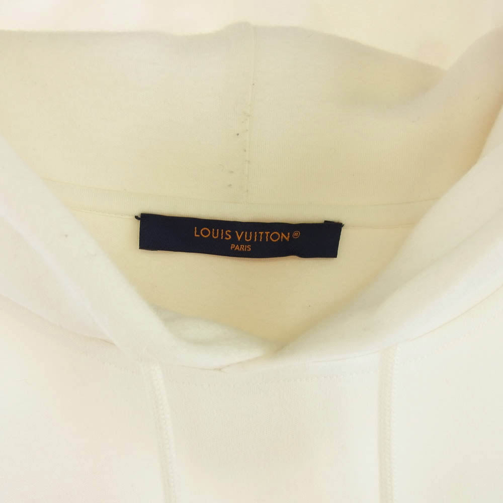 LOUIS VUITTON ルイ・ヴィトン 24SS RM241 CFJ HQY87W エンブロイダードジャージーフーディ パールコード プルオーバーパーカー ホワイト系 L【中古】