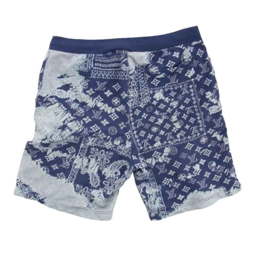 LOUIS VUITTON ルイ・ヴィトン 22AW RM222 N31 HNY27W モノグラム バンダナ ショートパンツ ショーツ ブルー系 L【中古】