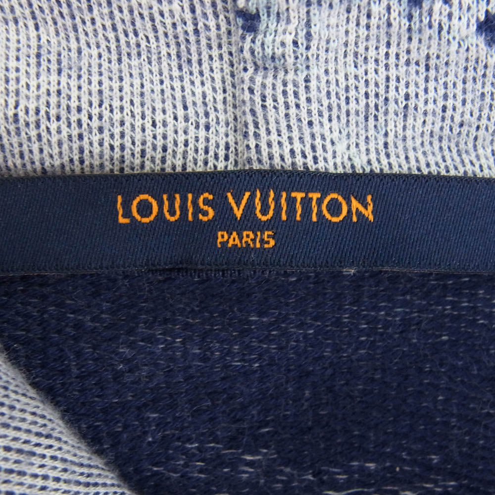 LOUIS VUITTON ルイ・ヴィトン 22AW RM222M N31 HNY28W モノグラム バンダナ ショートスリーブ フーディ パーカー ブルー系 L【中古】