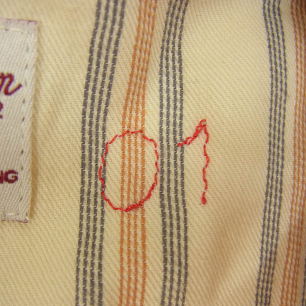 アナクロノーム レザー切替 長袖  シャツ オフホワイト系 01【中古】