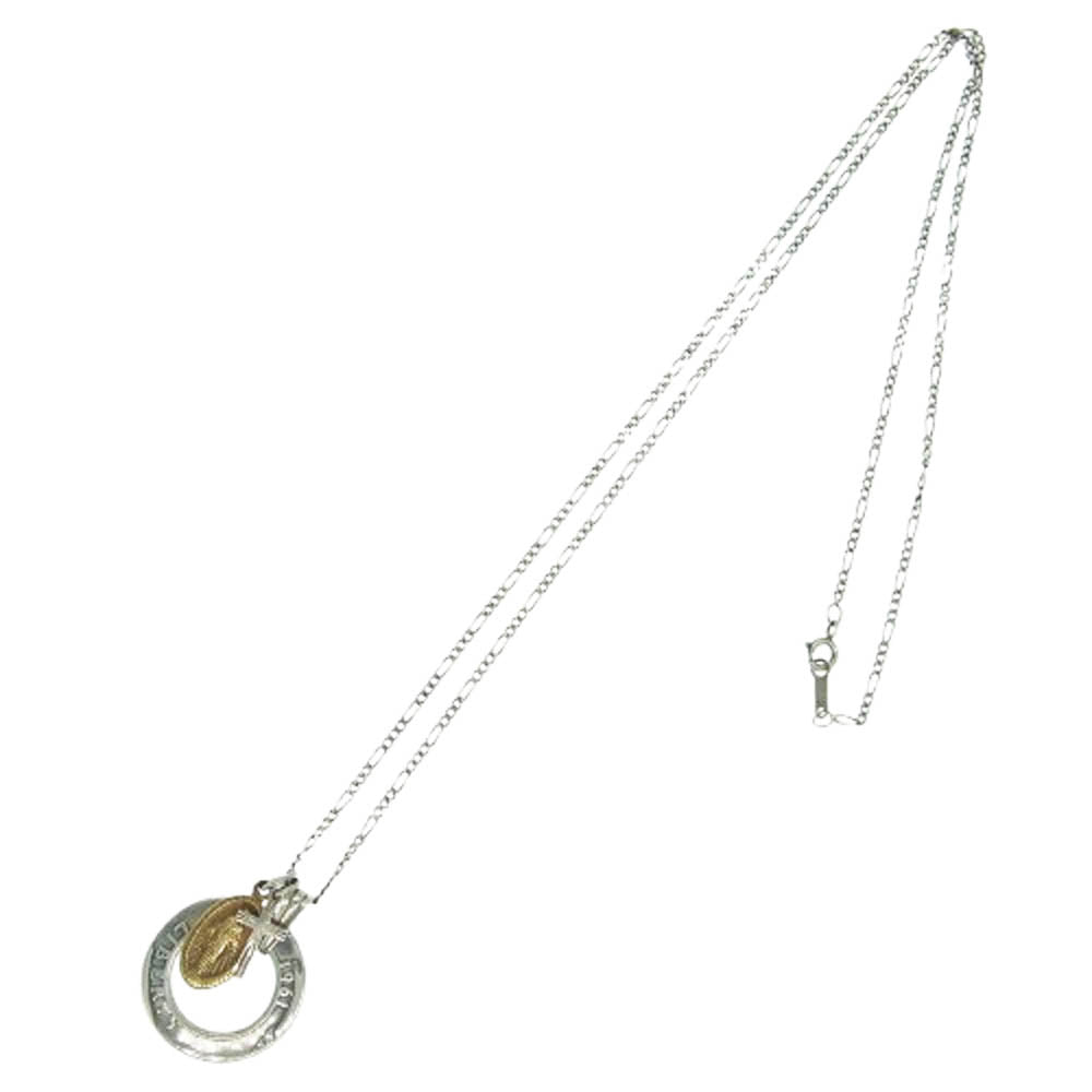 アンプジャパン LIBERTY Maria Necklace マリアメダイ クロス コイン 3連ネックレス シルバー系【中古】