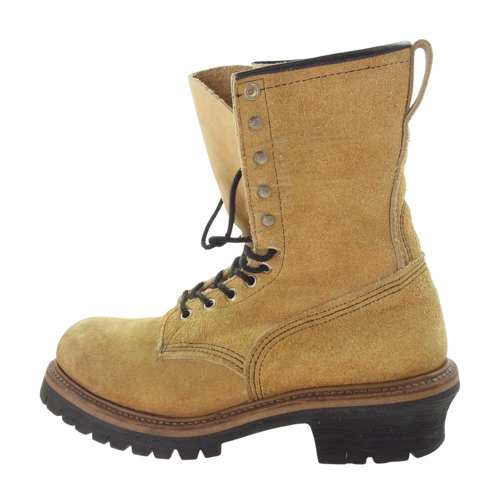 RED WING レッドウィング 8211 PT91 LOGGER  刺繍タグ スエード ロガー ブーツ ブラウン系 8【中古】