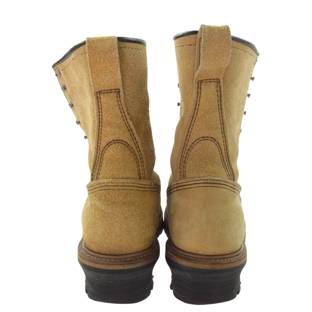 RED WING レッドウィング 8211 PT91 LOGGER  刺繍タグ スエード ロガー ブーツ ブラウン系 8【中古】
