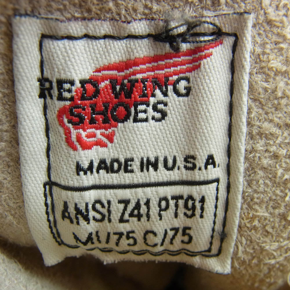 RED WING レッドウィング 8211 PT91 LOGGER  刺繍タグ スエード ロガー ブーツ ブラウン系 8【中古】