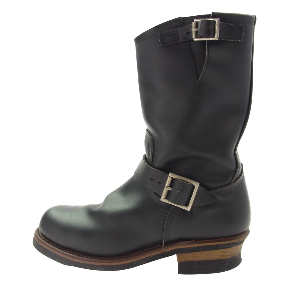 RED WING レッドウィング 2268 PT99 茶芯 刺繍タグ ENGINEER BOOTS エンジニア ブーツ ブラック系 8【中古】