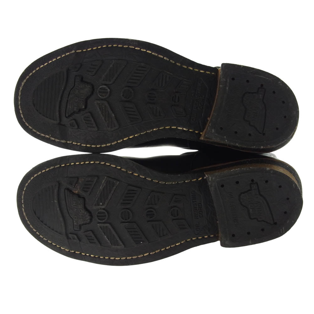 RED WING レッドウィング 2268 PT99 茶芯 刺繍タグ ENGINEER BOOTS エンジニア ブーツ ブラック系 8【中古】