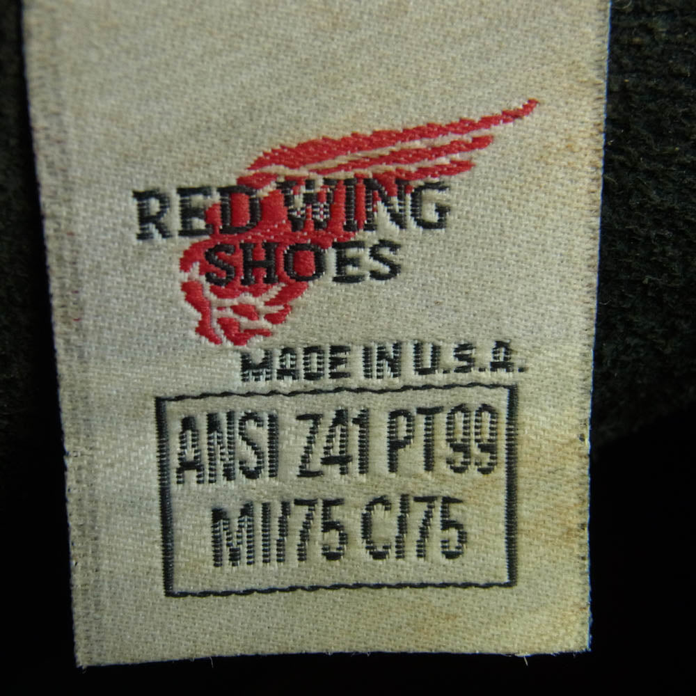 RED WING レッドウィング 2268 PT99 茶芯 刺繍タグ ENGINEER BOOTS エンジニア ブーツ ブラック系 8【中古】