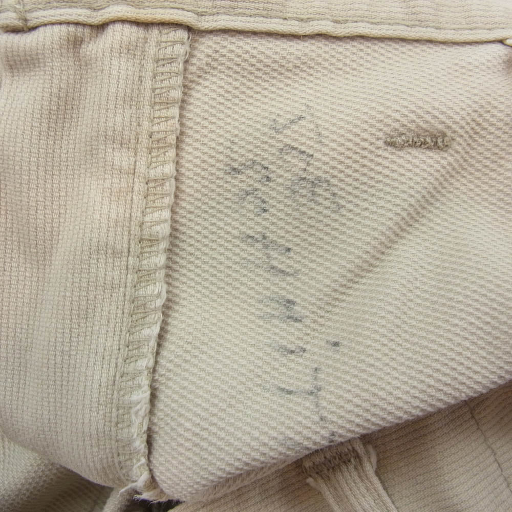Levi's リーバイス Vintage 60s BIGE ボタン裏6刻印 42 TALAON 911B ピケパンツ オフホワイト系【中古】