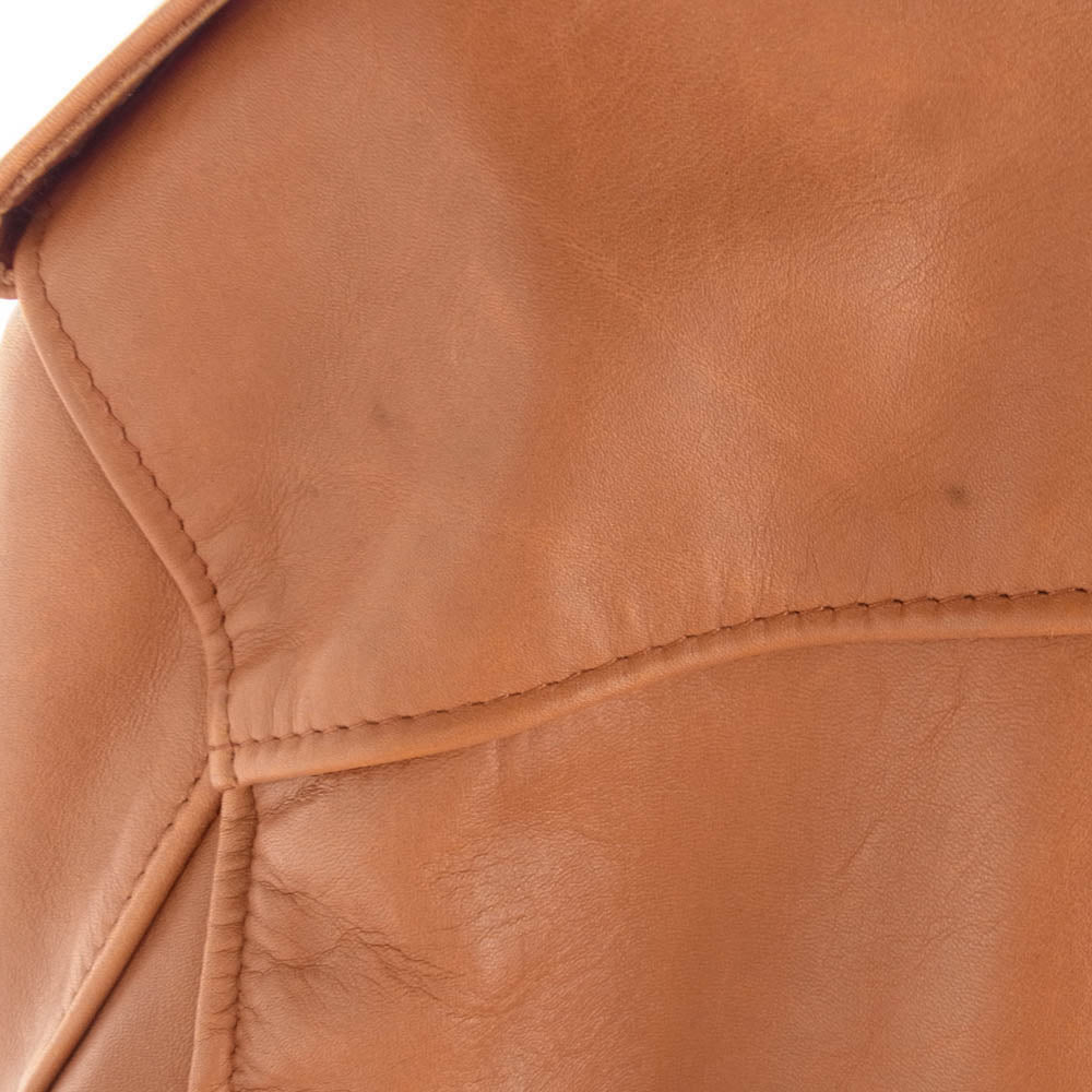 schott ショット 7010 BOA LEATHER JACKET G-1 ボア フライト レザー ジャケット ブラウン系 38【中古】